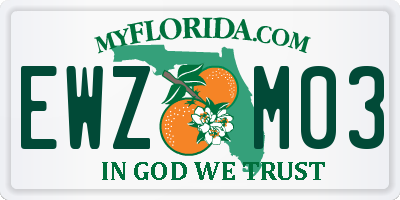 FL license plate EWZM03