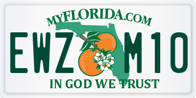 FL license plate EWZM10