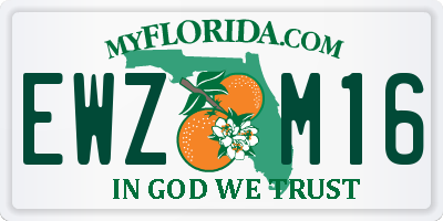 FL license plate EWZM16