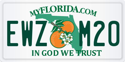 FL license plate EWZM20