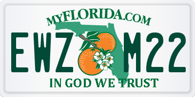 FL license plate EWZM22