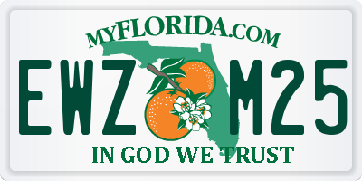 FL license plate EWZM25