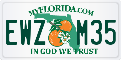 FL license plate EWZM35
