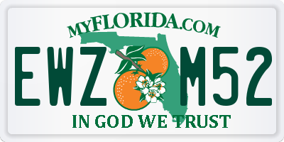 FL license plate EWZM52