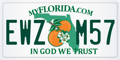 FL license plate EWZM57