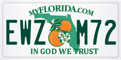 FL license plate EWZM72