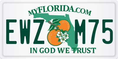 FL license plate EWZM75