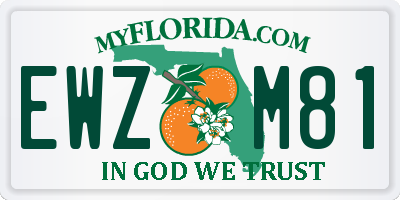 FL license plate EWZM81