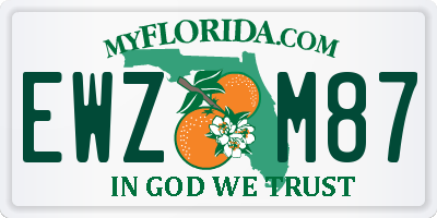 FL license plate EWZM87