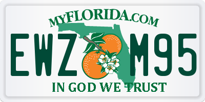 FL license plate EWZM95