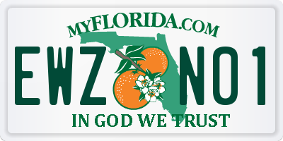 FL license plate EWZN01