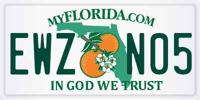 FL license plate EWZN05