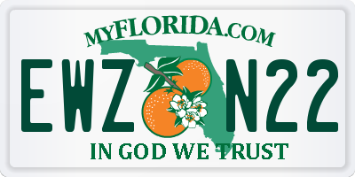FL license plate EWZN22