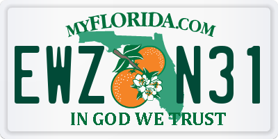 FL license plate EWZN31