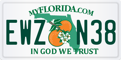 FL license plate EWZN38