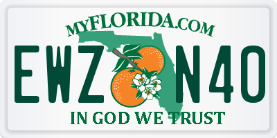 FL license plate EWZN40