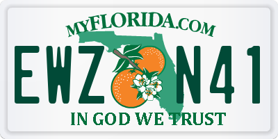 FL license plate EWZN41