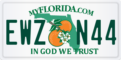 FL license plate EWZN44