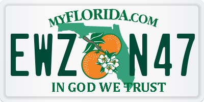 FL license plate EWZN47