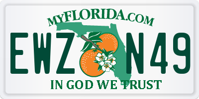 FL license plate EWZN49