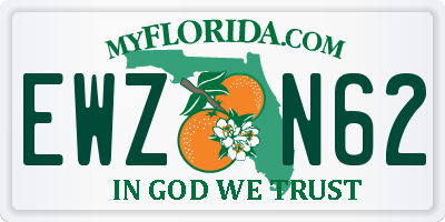 FL license plate EWZN62