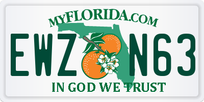 FL license plate EWZN63