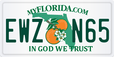 FL license plate EWZN65