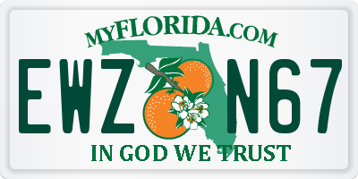 FL license plate EWZN67