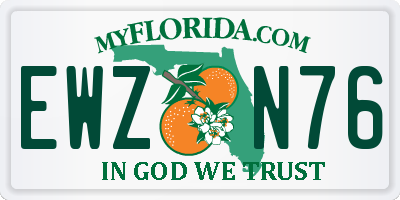 FL license plate EWZN76