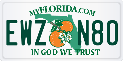 FL license plate EWZN80