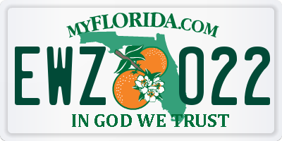 FL license plate EWZO22