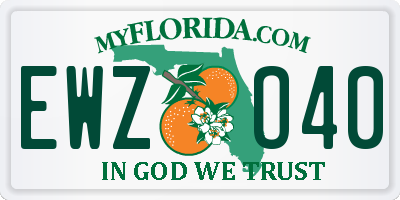 FL license plate EWZO40