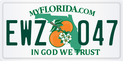 FL license plate EWZO47
