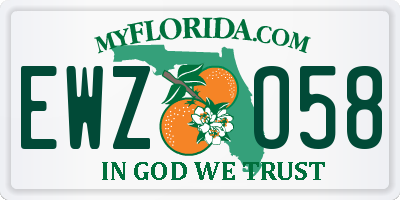FL license plate EWZO58