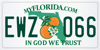 FL license plate EWZO66