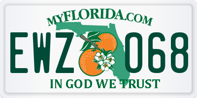 FL license plate EWZO68