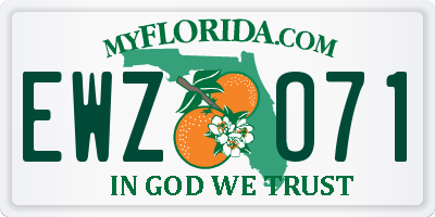 FL license plate EWZO71