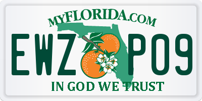 FL license plate EWZP09