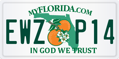 FL license plate EWZP14