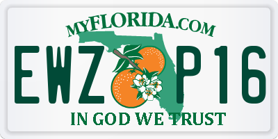 FL license plate EWZP16
