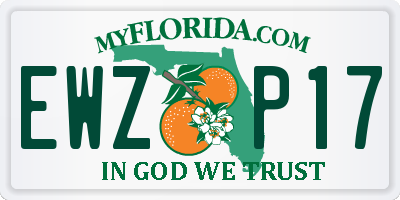 FL license plate EWZP17