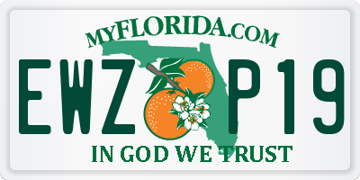 FL license plate EWZP19