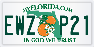 FL license plate EWZP21