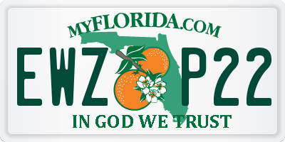 FL license plate EWZP22