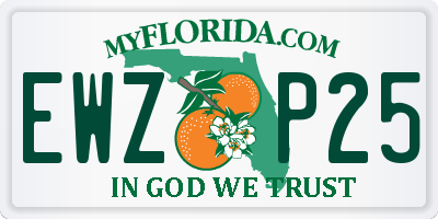 FL license plate EWZP25