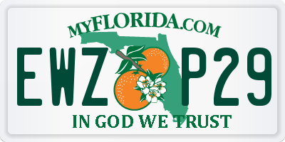 FL license plate EWZP29