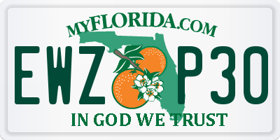 FL license plate EWZP30