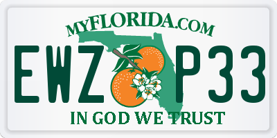 FL license plate EWZP33