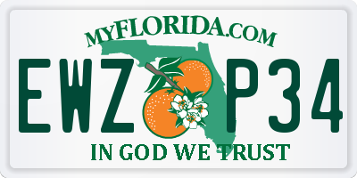 FL license plate EWZP34