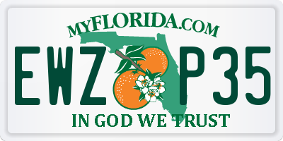 FL license plate EWZP35